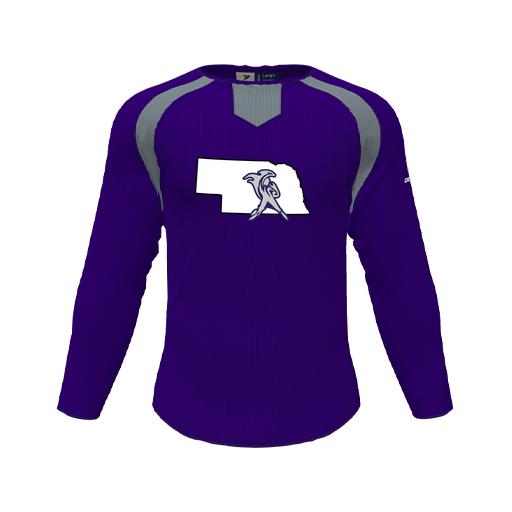 [CUS-DFW-PULL-FLC-CNK-LSL-PUR-YS-LOGO2] Pullover (Youth S, Purple, Logo 2)