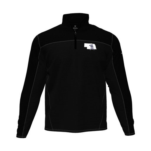 [CUS-DFW-QTRZ-PER-LSL-BLK-AS-LOGO2] Quarter Zip Pullover (Adult S, Black, Logo 2)