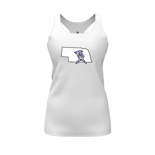 [FT0TRBWH-FYS-LOGO2] Decker Racerback Tank Top (Female Youth S, White, Logo 2)