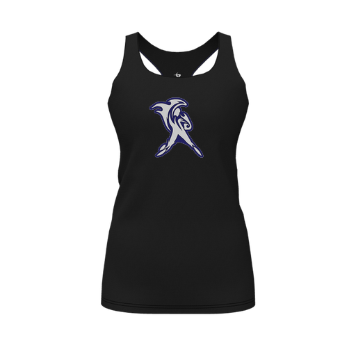 [FT0TRBBK-FYS-LOGO1] Decker Racerback Tank Top (Female Youth S, Black, Logo 1)