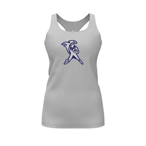[FT0TRBGY-FYS-LOGO1] Decker Racerback Tank Top (Female Youth S, Gray, Logo 1)
