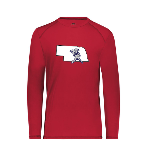 [6845.083.S-LOGO2] Men's SoftTouch Long Sleeve (Adult S, Red, Logo 2)