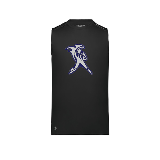 [222593.080.S-LOGO1] Men's CoolDry TankTop (Adult S, Black, Logo 1)