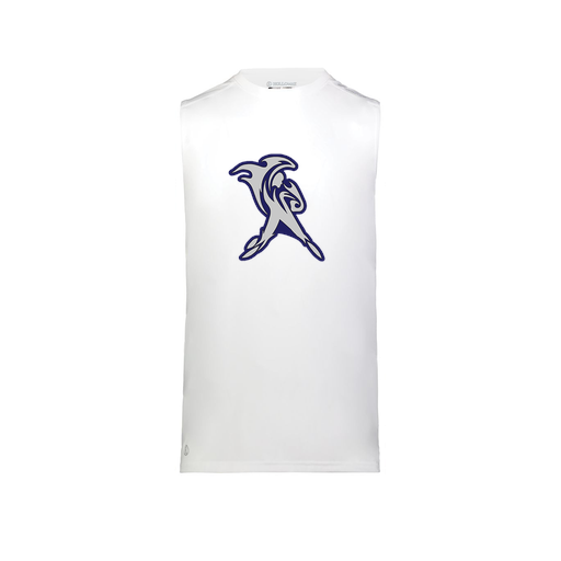 [222593.005.S-LOGO1] Men's CoolDry TankTop (Adult S, White, Logo 1)