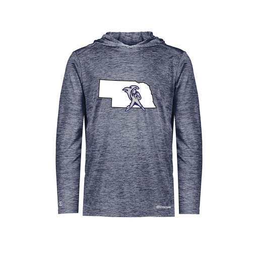 [FOLHCGNV-AS-LOGO2] Decker Men's Charge Hoodie (Adult S, Navy, Logo 2)