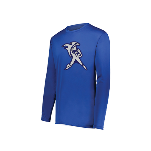 [222822.060.XS-LOGO1] Men's LS Smooth Sport Shirt (Adult XS, Royal, Logo 1)