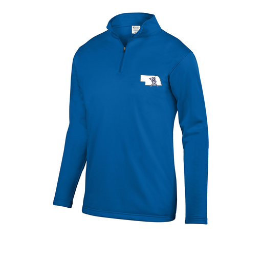[FOLQFFRY-AS-LOGO2] Decker Men's FlexFleece 1/4 Zip (Adult S, Royal, Logo 2)