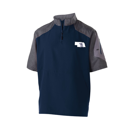 [229545.H03.XS-LOGO2] Men's Raider SS Pullover (Adult XS, Navy, Logo 2)